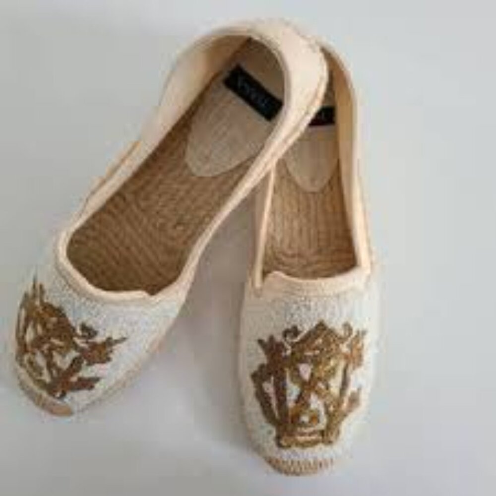 Gold Espadrilles by TIANA